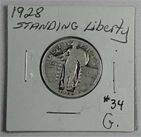 1928  Standing Liberty Quarter  G