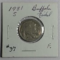 1931-S  Buffalo Nickel  F