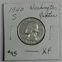 1940-S  Washington Quarter  XF