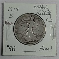 1917-S Rev.  Walking Liberty Half Dollar  F+