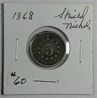 1868  Shield Nickel  G
