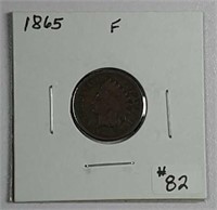 1865  Indian Head Cent  F