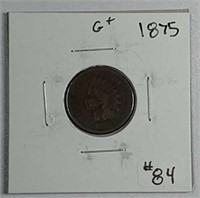 1875  Indian Head Cent  G+