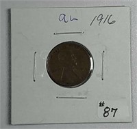 1916  Lincoln Cent  AU
