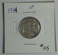 1934  Buffalo Nickel  XF