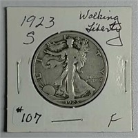 1923-S  Walking Liberty Half Dollar  F