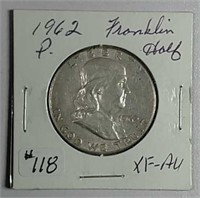 1962-P  Franklin Half Dollar  XF - AU