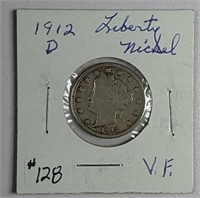 1912-D  Liberty Nickel  VF