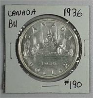 1936  Canadian Dollar  BU