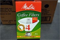 40 Pack Boxes of Melitta #4 Coffee Filters