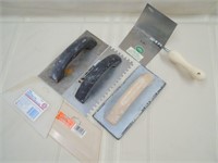 3 TROWELS & 2 SMOOTHING TOOLS