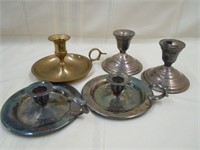 5 CANDLESTICK HOLDERS