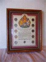 Framed Canadian Nickel Collection 10"  x 12"