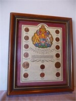 Canadian Penny collection Framed 10" x 12"