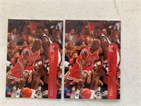(2) 1995 Skybox NBA Hoops Michael Jordan #21 Cards