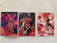 (3) Michael Jordan NBA Hoops 95 & 96 Cards