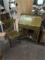 VINTAGE SECRETARY AND CHAIR