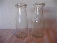 City dairies and Purity 6" milk bottles