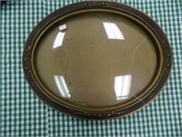 1800s OVAL BUBBLE GLASS PICTURE FRAME