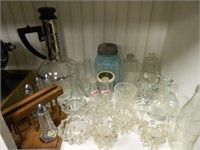 VINTAGE CRYSTAL CANDLE HOLDERS/GLASSES