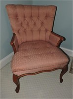 Vintage French Provincial Upholstered Arm Chair