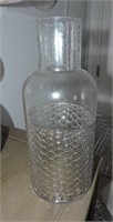 Vintage Glass Vase w/ Chicken Wire