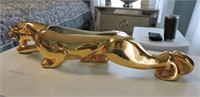Vintage Ceramic Gold Panther Planter Vase