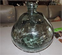 Reproduction Blown Green Glass Demijohn Bottle