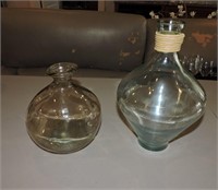 Pair of Small Blown Glass Bottles