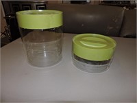 Vintage Pyrex Pair of Sealed Cannisters
