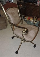 Wrought Iron Dinette Chair w/ Casters