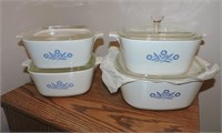 Vintage Collection of Blue Cornflower Corningware