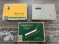 Vintage Flat 50s Cigarette Tins (3)