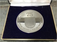 Large Royal Trust 75th anniversary medallion