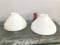 Group of 2 Milk Glass Floor Lamp shades