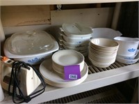 Vintage Corelle dishes and storage