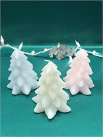 WHITE, BLUE AND PINK LED CHRISTMAS TREE CANDLES