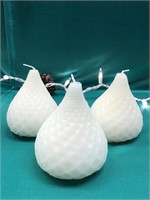 WHITE LED PEAR CANDLES