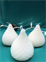 WHITE LED PEAR CANDLES