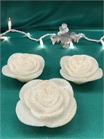 WHITE LED ROSE CANDLES