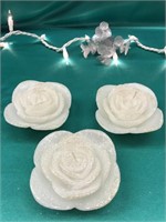 WHITE LED ROSE CANDLES