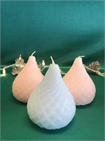 BLUE AND PINK LED PEAR CANDLES
