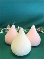 WHITE AND PINK PEAR CANDLES