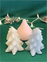 PINK PEAR AND BLUE AND WHITE LED CHRISTMAS TREE