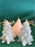 PINK PEAR AND BLUE LED CHRISTMAS TREE CANDLES