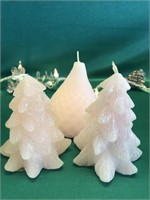 PINK PEAR AND PINK LED CHRISTMAS TREE CANDLES
