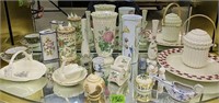 Shelf Lot. Lenox Vase, Lenox Holly Trinket Box