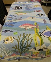 Claire Murray Hooked Rug Fish 66x31"