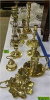 Brass Candlesticks, Lamp. Virginia Metal