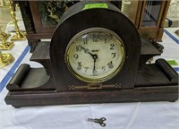 Ingram Arts And Crafts Mantle Clock With Key And